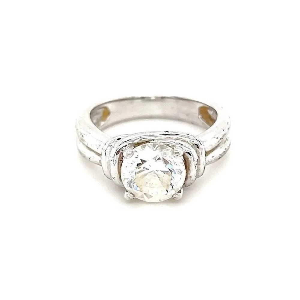 ❌Round‎ Cz Sterling Silver 925 Ring